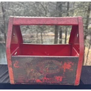 Rare Vintage 1950s Amsco Shu-Shine Kiddie Bank Shoe Box Metal Toy